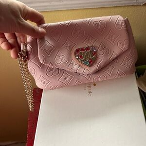 Juicy  Pink Embossed Clutch